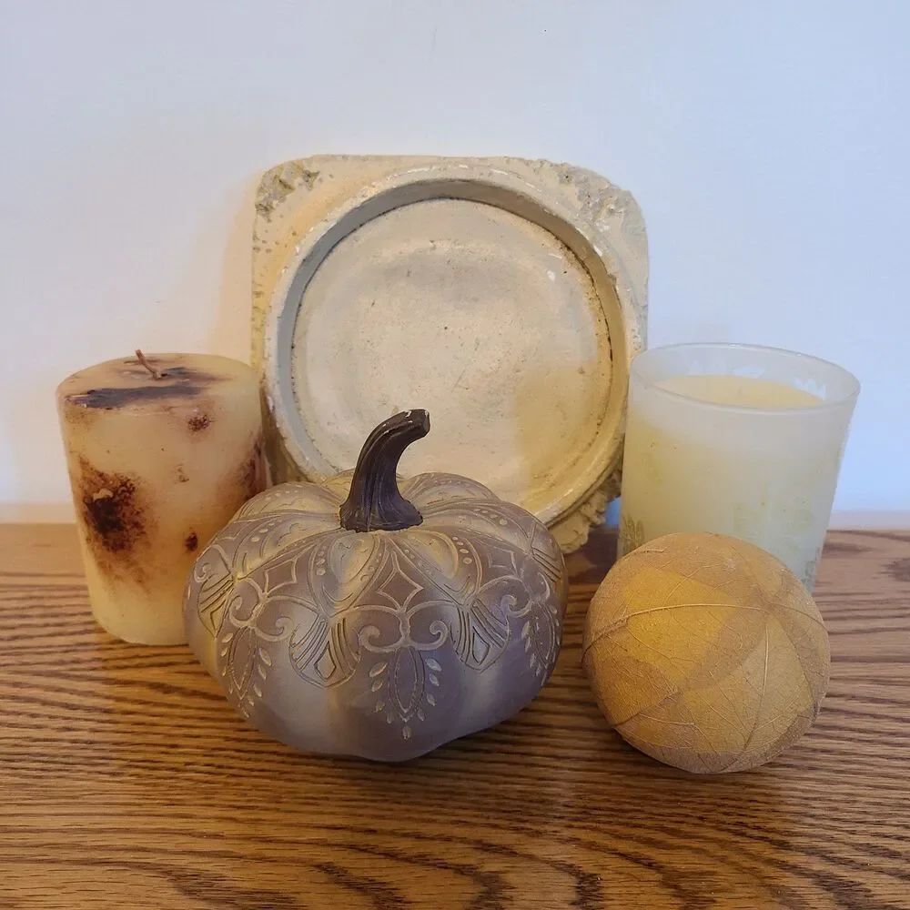 Home Decor Lot Including Candles and Vintage Decor Accessories Home Decorating